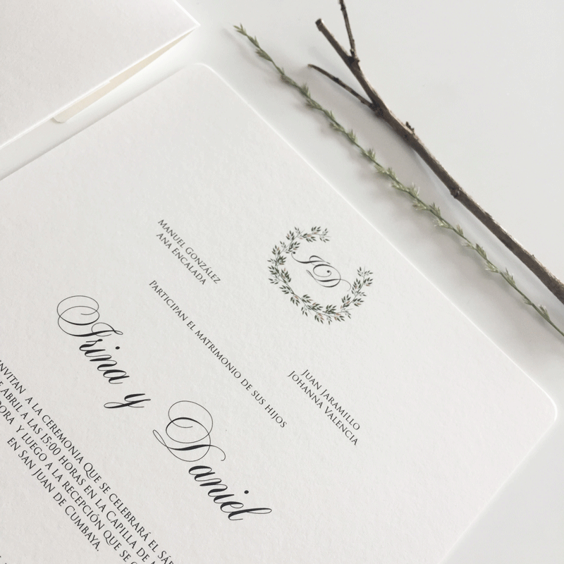 Invitación Emblema Amapola Premium