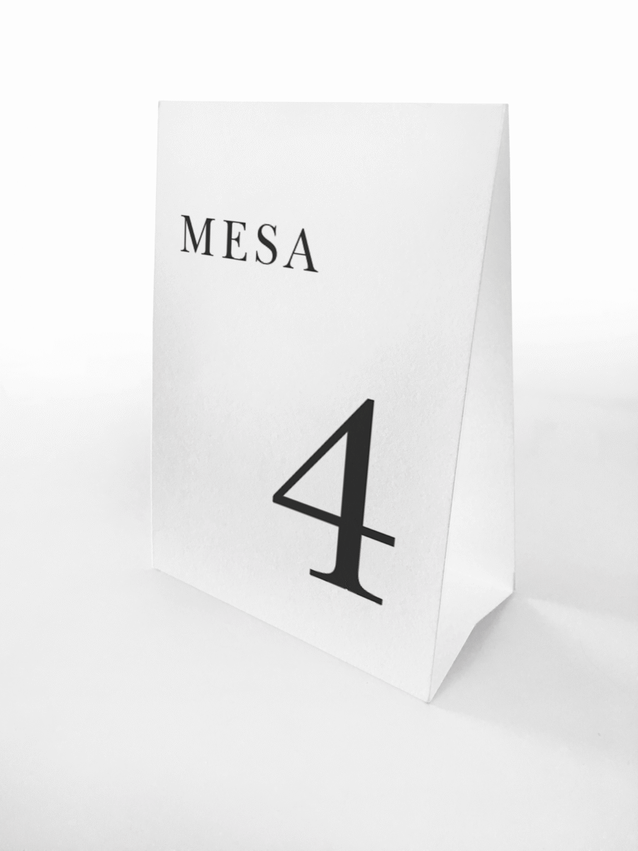 Números de Mesa "Serenidad"